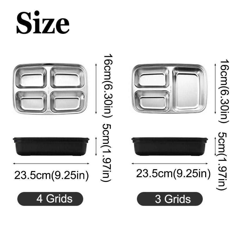 Stainless Steel Divides Food Container Sealed Lunch Container Food Storage Crisper  Travel