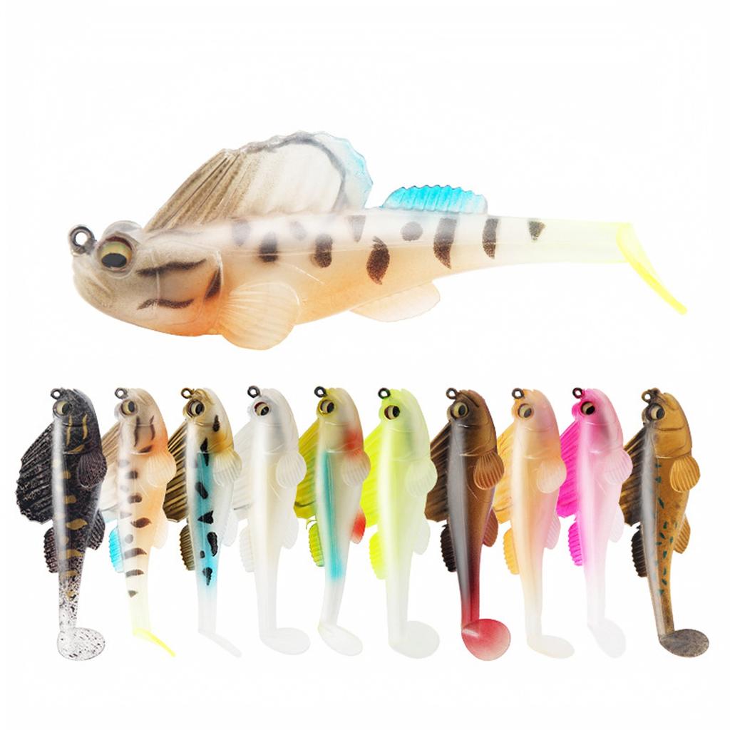 Soft Silicone Fishing Snag with Black Hook - Weighted Artificial for and Fishing