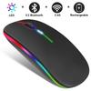 Kabellose Maus mit Bluetooth 5.2, Geräuschlose Bedienung, Sofortige Verbindung, Ultradünn, Kompakt, USB-wiederaufladbar, 2.4GHz, 3-stufige DPI-Umschaltung, Hoch