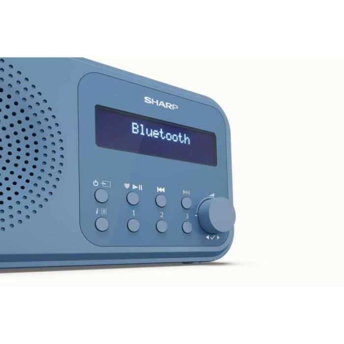 Radio-réveil - Sharp - DR-P420 - Reconditionné A+ - Bluetooth - Alimentation USB/Piles - Blanc
