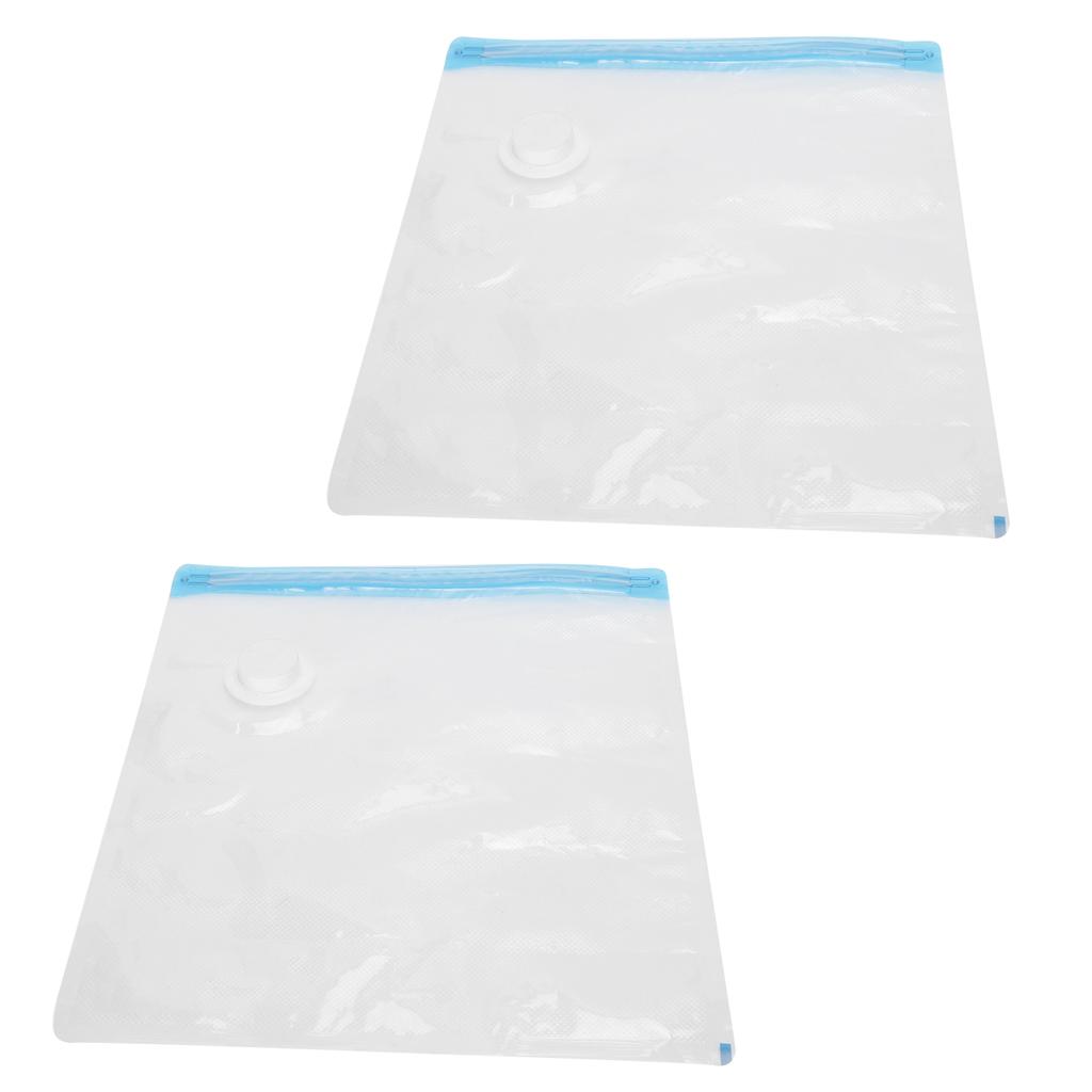 2Pcs Vacuum Storage Bag Space Saving Compressed Sealed Travel Bag with 3.5cm Thread Air