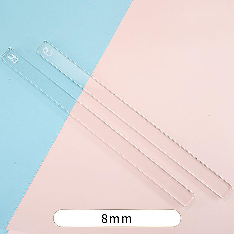 2Pcs Acrylic Cookie Balance Ruler Biscuit Fondant Cake Rolling Tool Icing Biscuits Thickness Ruler Smoother Pastry Baking Gadget