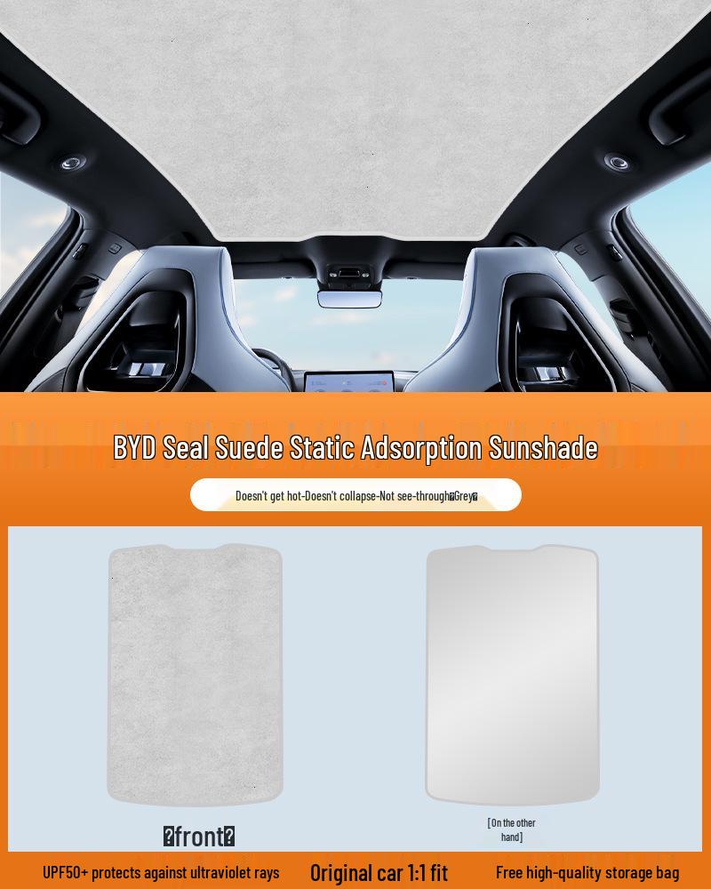 Electrostatic Sunshade Curtain for BYD Song, Seal, Qin, Han, Yuan, Tang, EVDM with Sunroof