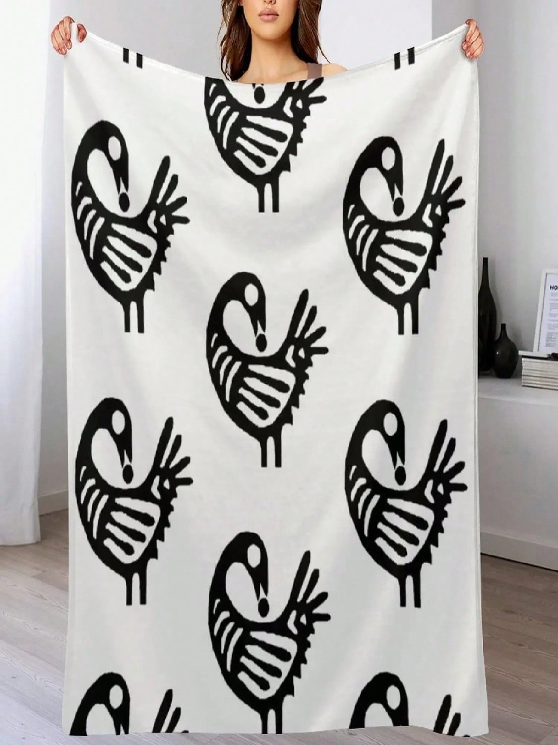 

Ghanaian Adinkra Symbol Sankofa Throw Blanket Beautifuls Manga Flannels Christmas Gifts Blankets 75X95CM серый