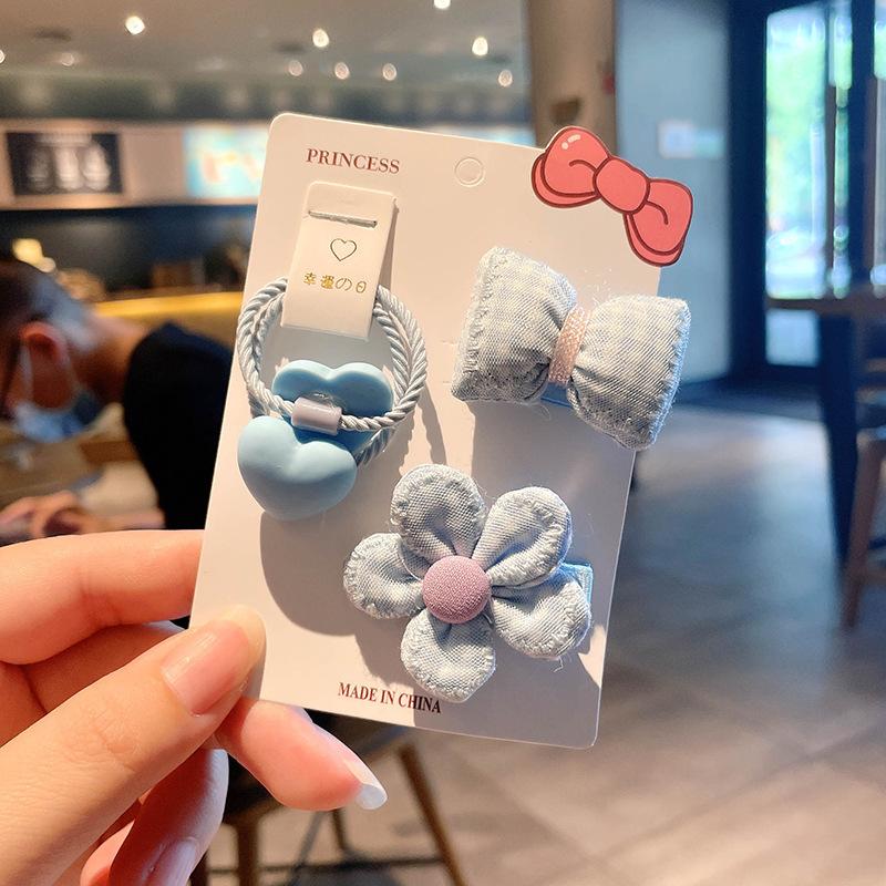 4/10/20 Teile/satz Baby Mädchen Nette Farben Blume Haarbänder Pferdeschwanz Halter Chilren Weiche Scrunchies Gummi Kinder Haar Zubehör