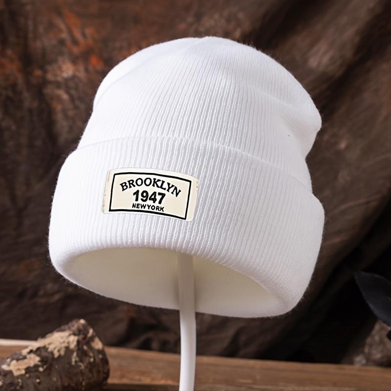 1947 Knitted Beanie Unisex Outdoor Ski Pullover Hat Fashionable Stretchy Knit Cap Trendy