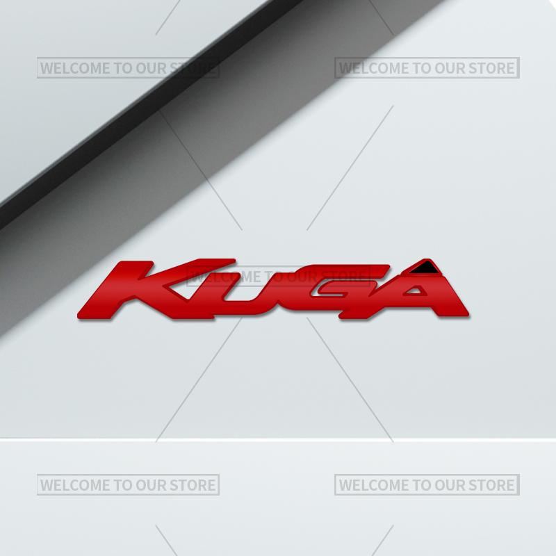 BLFE6 3D Car Styling For Ford Kuga Letter Emblem ST MK2 MK3 Badge Metal Stickers Rear Trunk Decals Auto Accessories