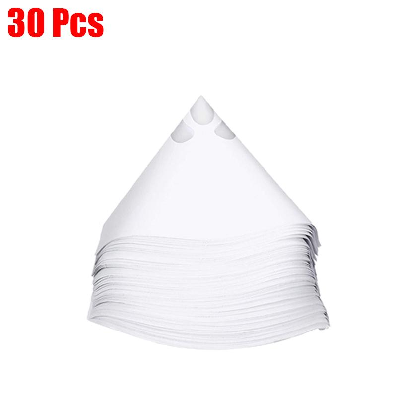 10/20/30Pcs Paint Filter Paper Disposable Nylon Micron Paper Purifying Straining Cup 100 Mesh Conical Cone Funnels Filter Tools