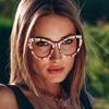 New Fashion Retro Black Cat Eye Women's Glasses Brand Design Anti Blue Light Eyeglasses Frames