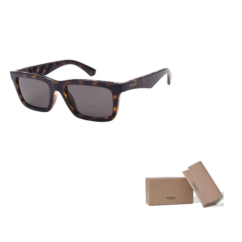 Burberry Embossed Check Rectangle Sunglasses Men sunglasses Tortoise B4475-U-3002-73