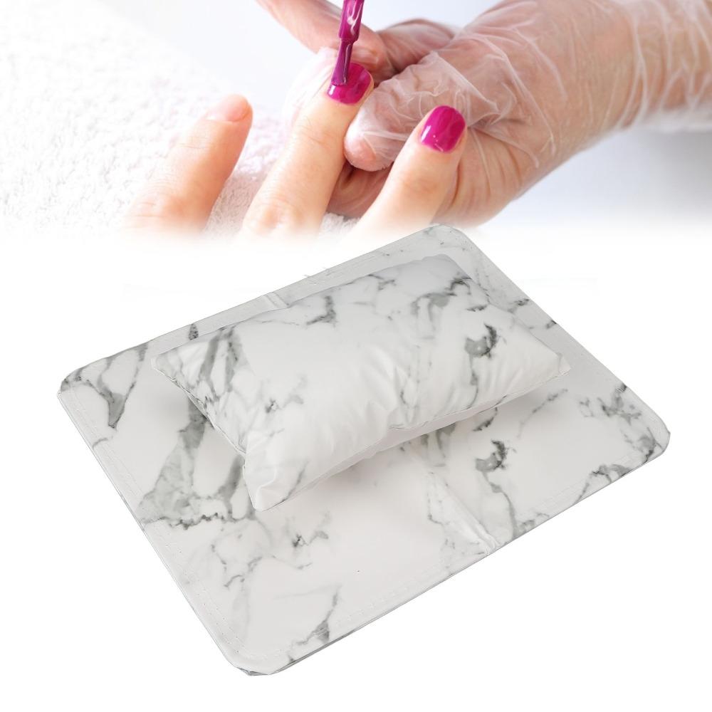 2 Stück Abnehmbares Nail Art Kissen PU-Leder Nagel Armlehne Kissen Handkissen Matte Für Nageltechniker