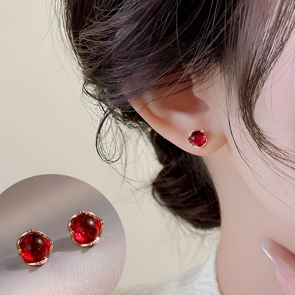 2026 New Wine Red Earrings