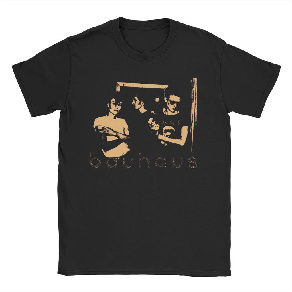 British Gothic Rock Band Bauhaus Classic Poster Print Tshirt Men Women Loose Casual Oversized Oneck Cotton Top Summer New Tee