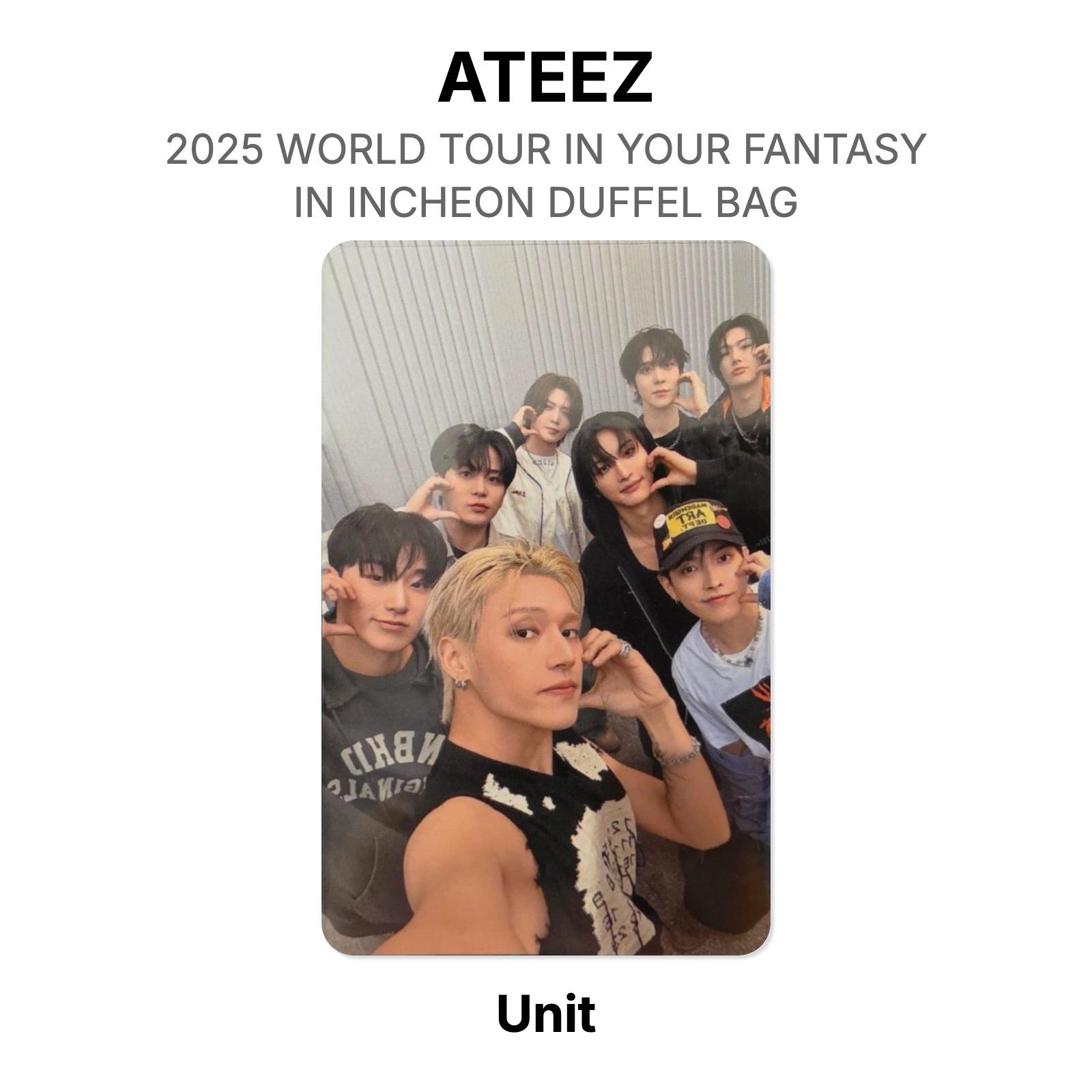 ATEEZ Unit 2025 WORLD TOUR IN YOUR FANTASY IN INCHEON DUFFEL BAG Official Photocard Unit