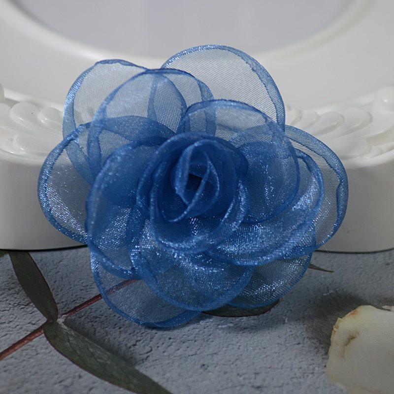 Korean Style 15-Piece Gauze Snow Fabric Flowers for DIY Clothing, Hair Clips, Jewelry Accessories