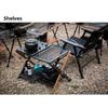 Outdoor Folding Multifunctional Tactical Table Camping X-type Flat Replacement IGT Tables Lightweight Double-layer Storage Rack