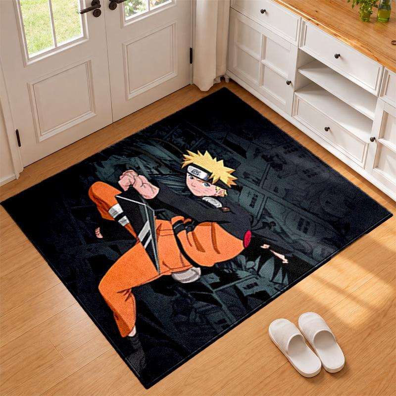 Naruto Carpet Door Mat for Living Room or Bedroom Protective Mat Under Chair Office Decoration Christmas Gift Birthday Present