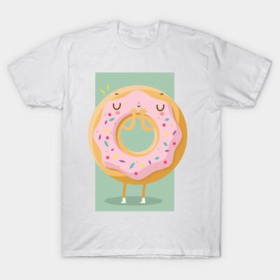 T Shirt Women Donut Harajuku Print Kawaii Tshirt Summer Short Sleeve Female T-Shirt Top Tee