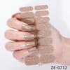 16Tips Full Cover Nail Stickers DIY Nail Polish Strips Sparkling Glitter Self Adhesive Nail Art Stickers Manicure Decoration