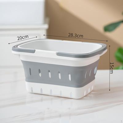 Folding Laundry Basket Bathroom Hamper with Drainage Hole Accessories Multi Functional