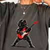 Funny Rock Goldendoodle Dog Playing Guitar Music Lover Dog T-Shirt, Goldendoodle Music Lover Gift, Guitar Dog Graphic Tee