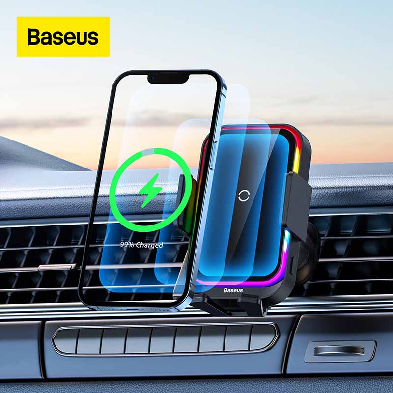 

Автомобильный держатель Baseus для смартфона с беспроводной зарядкой, 15 Ватт