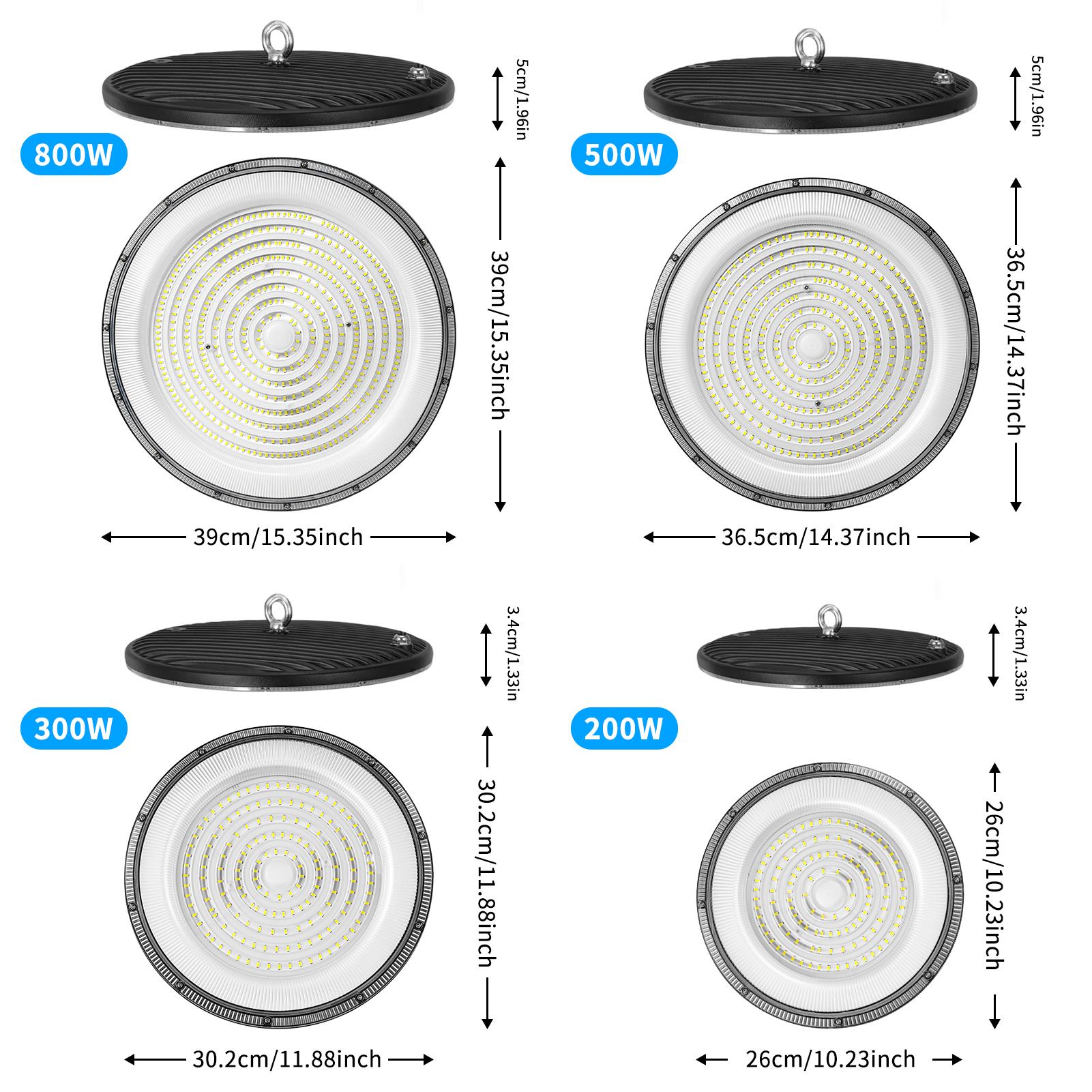 UFO Shape LED High Bay Light 6500k Industrial Lamp High Brightness Workshop Chandelier Ceiling Lamp Waterproof LED Mining Lamp 300W