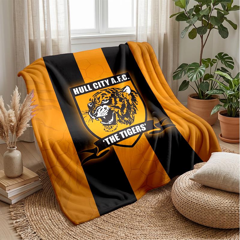 Coperta in Pile Flannel Hull FC Coperta Calda e Accogliente per Divano Letto Viaggio Uso in Tutte le Stagioni