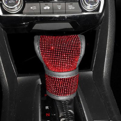 Conjunto de acessórios para carro de 11 peças, strass, capa para volante, capa para câmbio de marchas, freio de mão