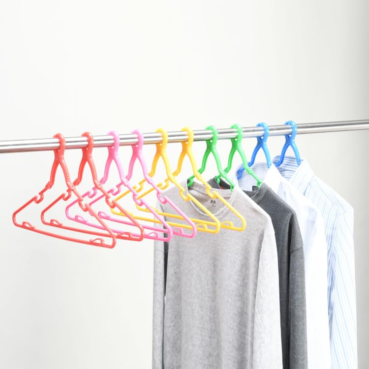 Kawabata Takisaburo Shoten Colorful Laundry Clothes Drying Grip Laundry Grip Rope Drying 5 Set of 10 x Hangers, Racks, Hangers, Supplies, Type, Racks,