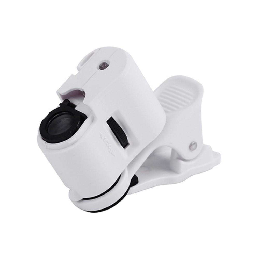 LED UV Lights Pocket Microscope 60X Magnification Zoom Microscope For Stamp