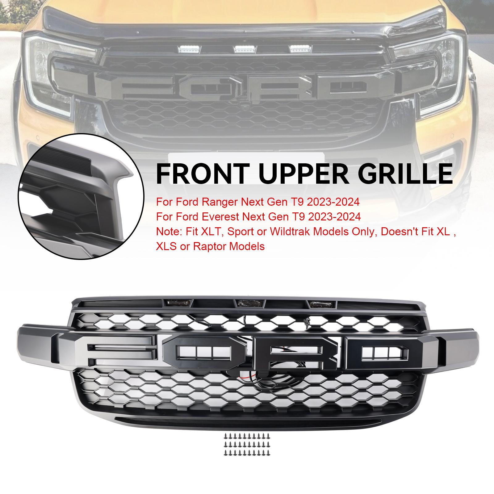 Griglia Mascherina Paraurti Anteriore Adatta Ford Ranger Everest Next Gen Wildtrak 2023-2024