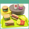 Creative Simulation Play Food Set For Kids Featuring Sandwich Burger And Fries