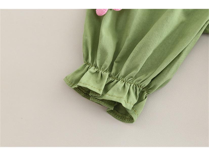 2025 New Korean Style: Puff Sleeve Floral Top & Shorts Summer Two-Piece Set for Baby Girls
