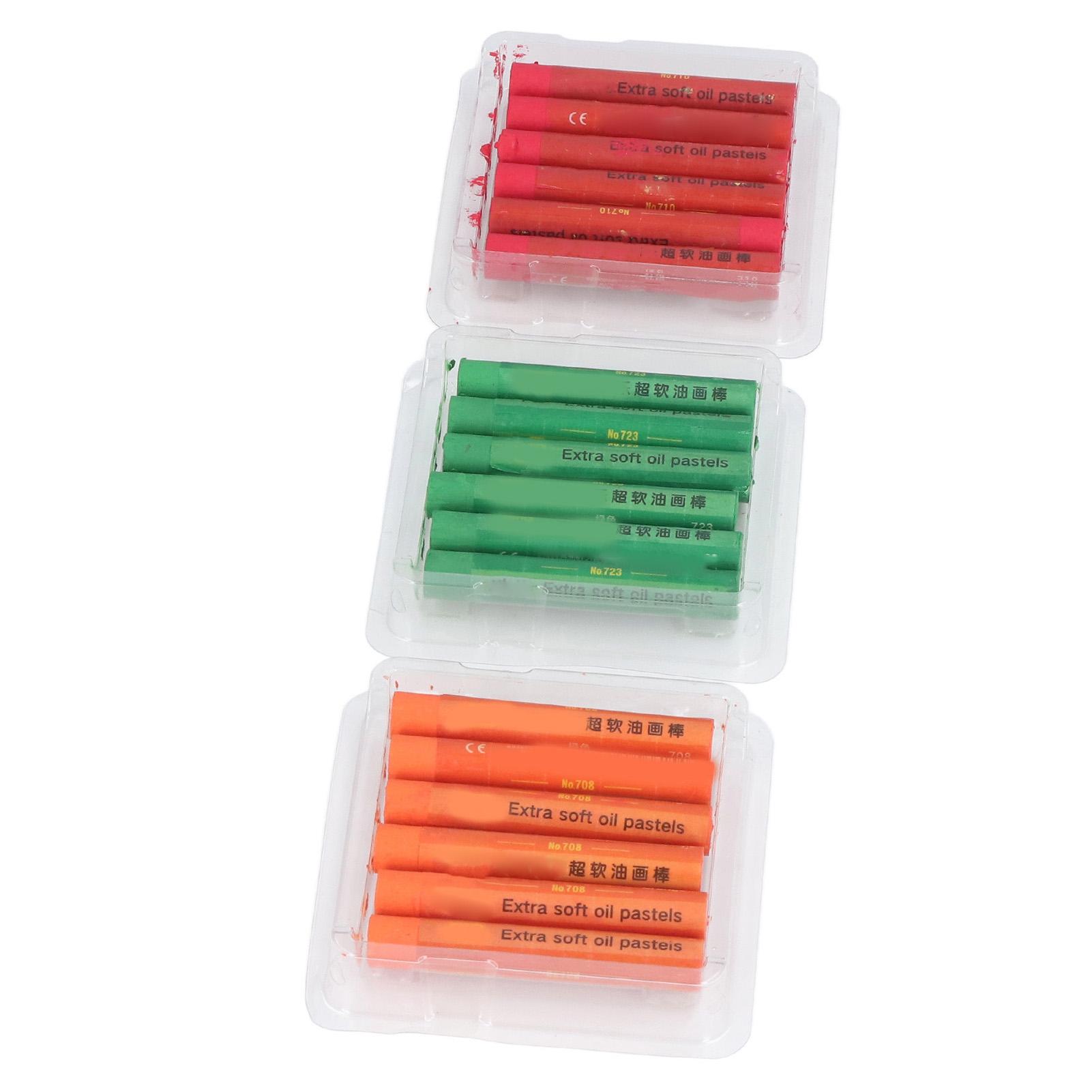 18pcs Oil Pastels Set Soft Texture Oily Ink Material Easy Mixing Coloring Red Green Orange Pastels Art Supplies