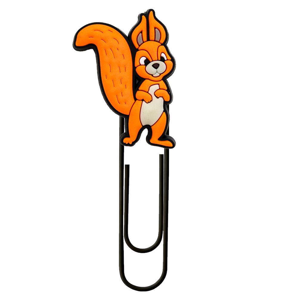 Small Animal Cartoon PVC Paper Clip Bookmark Spinner - Cute DIY Office Decoration