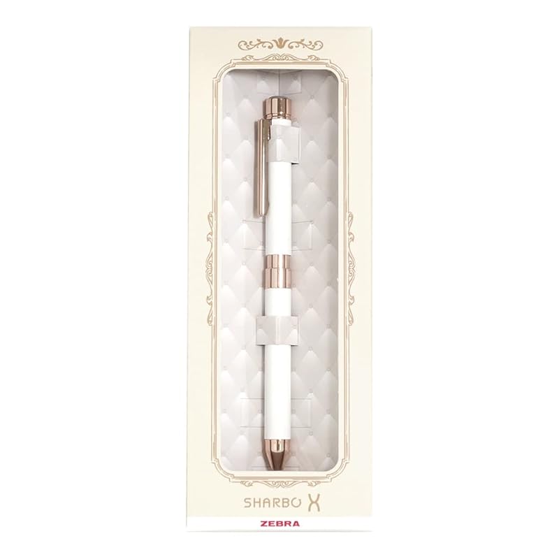 

zebra multifunction pen Shabo X SL6 gift set With refill leather white SB36-GS-LW