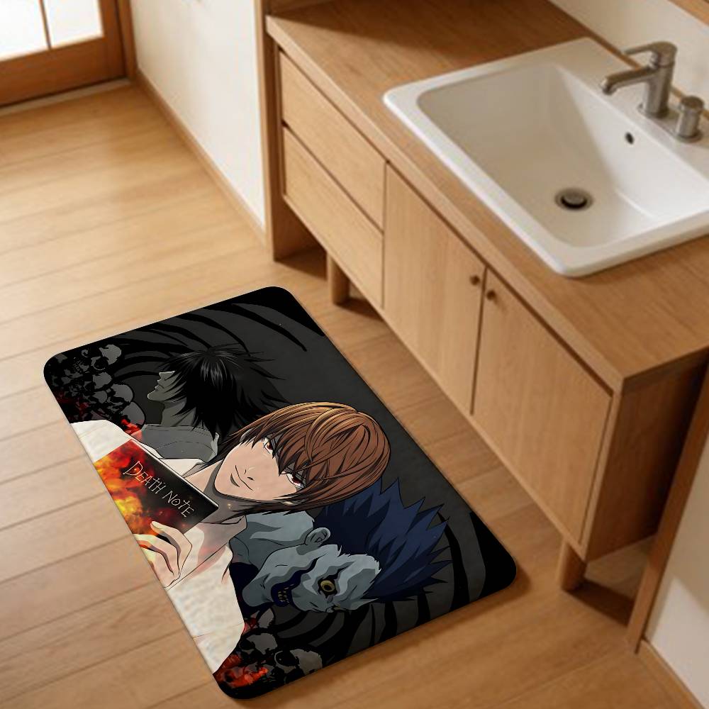 Classic Anime D-Death N-Note Floor Mat Non-Slip Laundry Room Mat Laundry Decor Balcony Child Living Room Bedside Mats