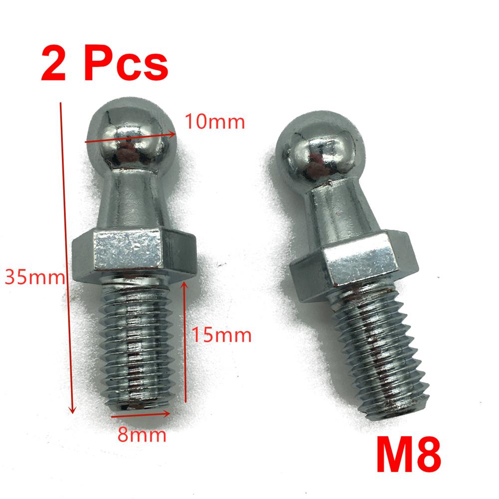 For Spring Lift Supports 2x 10mm M8 M6 Universal Boot Bonnet Gas Strut End Fitting Connector Ball Screw Bolt Pin Joint Valve