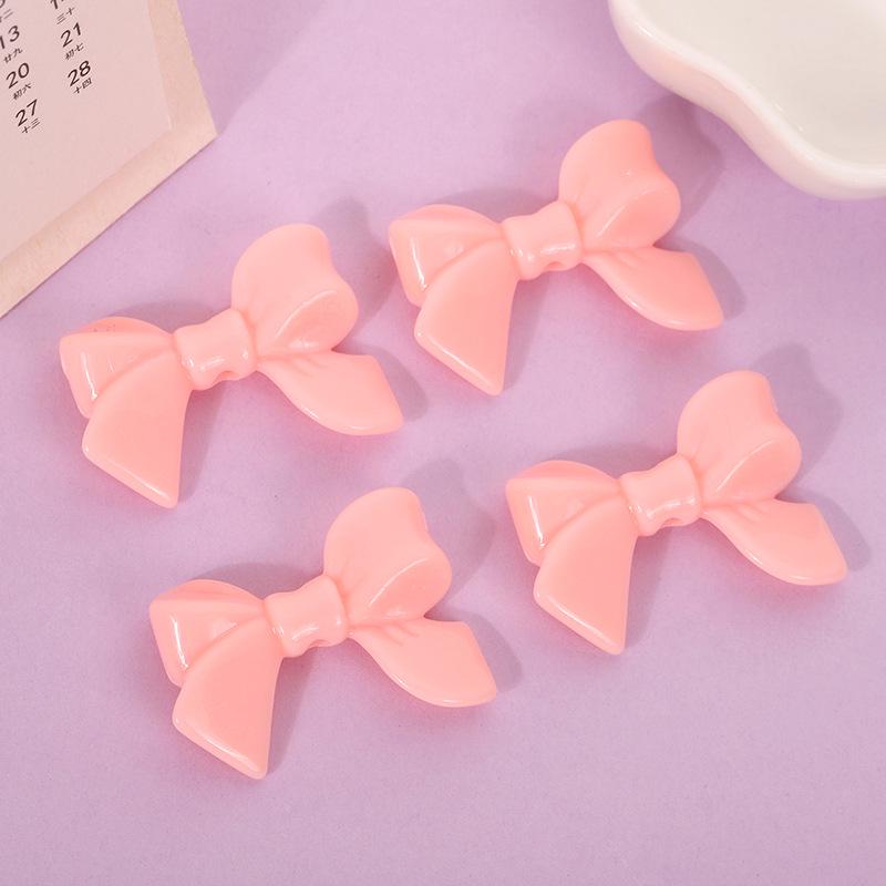 Glossy Solid Color Rubber Paint Bowtie Accessories for DIY Phone Cases