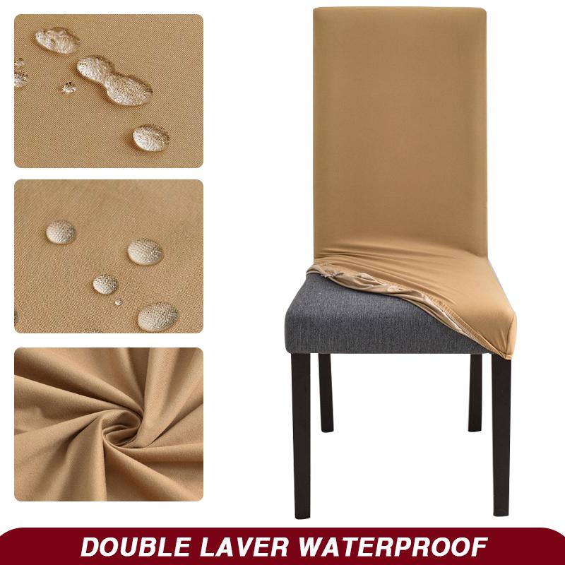 Водонепроницаемые чехлы на стулья Эластичные чехлы на сиденья стульев для столовой, кухни, офиса, свадьбы, отеля, банкета, ресторана верблюд