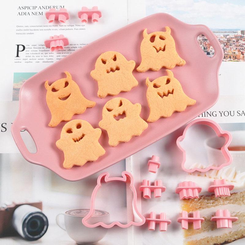 New Pumpkin Ghost Halloween Chocolate Biscuit  For Pastry Mold, Halloween Decorative Kitchenware Set Silicone Molds Pastry