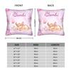 Bambi Floral Pillowcase Polyester Cushion Cover Decor Cartoon Deer   Throw Pillow Case Cover Home Square 18'