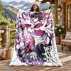 Dandadan Custom Name Flannel Blanket Personalized Soft Warm Plush Throw Blanket Customized Gift for Family Friends