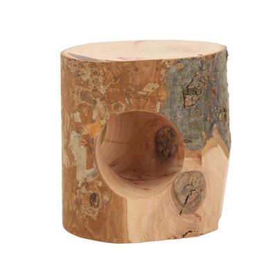 Hamster Hollow Tree Trunk Safe 3 Holes Climbing Chewing Wooden Hamster Hideout Tunnel for Golden