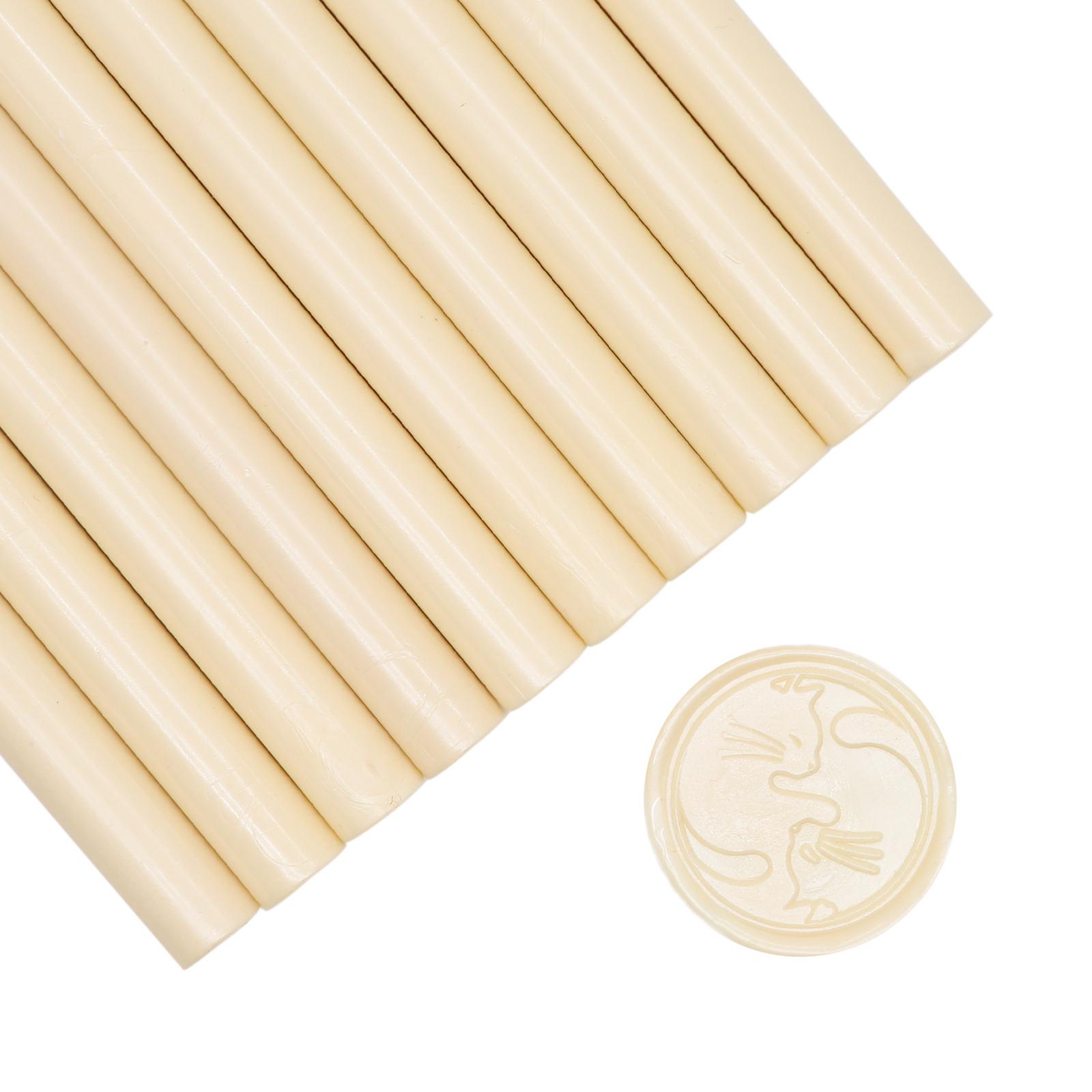 

10 Pcs/Lot Glue Gun Sealing Wax Sticks for Wax Seal Stamp for Wedding Invitations Cards Envelopes Wine Packages Gift Wrapping бежевий