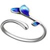 Tree Leaf Shape Dating Rings Adjustable Finger Opening Rings Unique Finger Jewelry Suitable for Party and Daily Wear