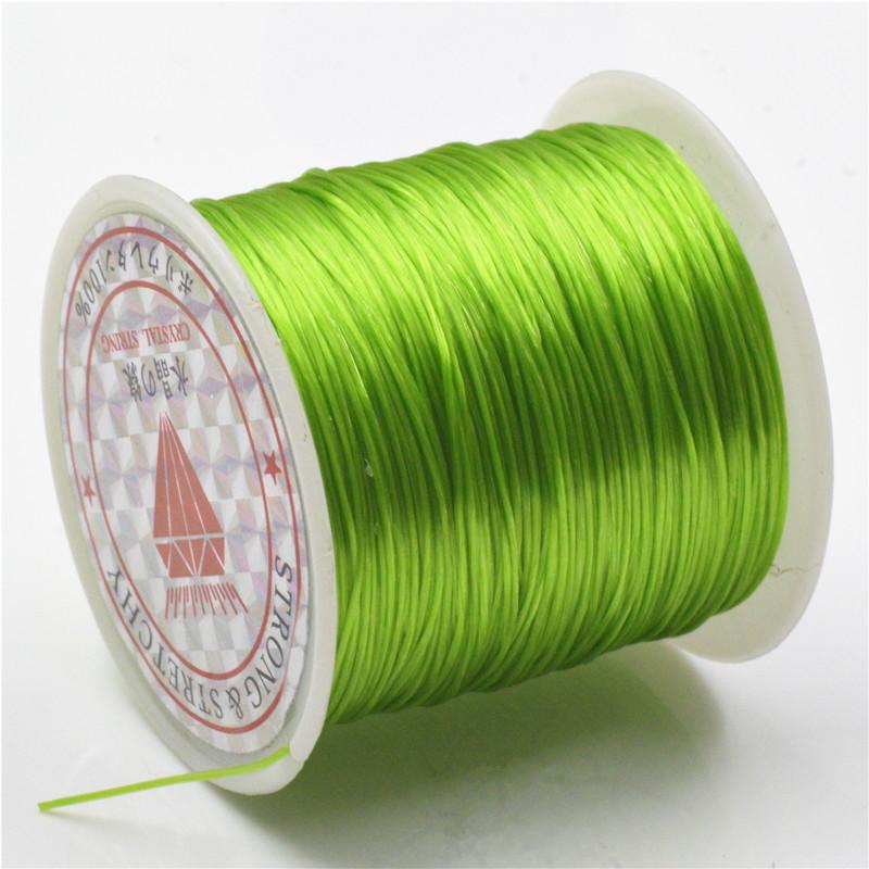 Crystal Elastic Line, Flat Rubber Band Rope 60 Meters Per Roll, Bead Line Diy Jewelry Accessories