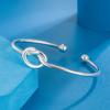 Open Double Circular Bead Tide Human Heart -Shaped Weaving Staggered Bracelet