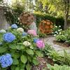 3D Blume 3D Kugel Blumenstäbe Rustikale Außendekoration Gartenskulpturen Terrassenrasen Kunsthandwerk